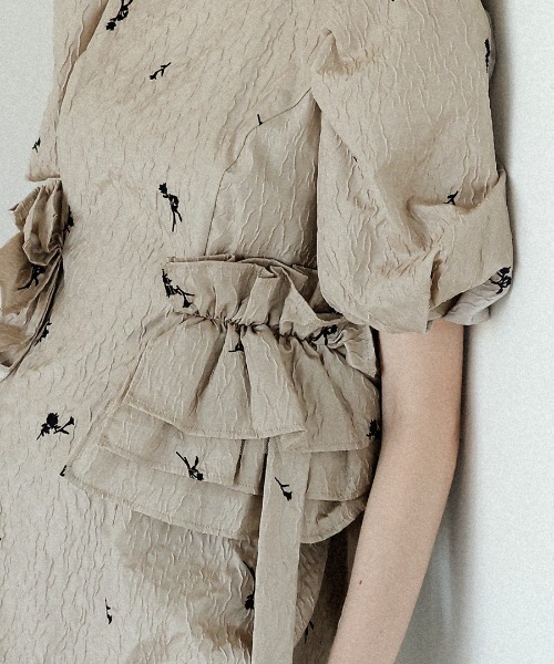 ドレス 「ANDRESD」blossom frill dress 結婚式 パーティードレス オケージョンドレス お呼ばれ 二次会 成人式 同窓会