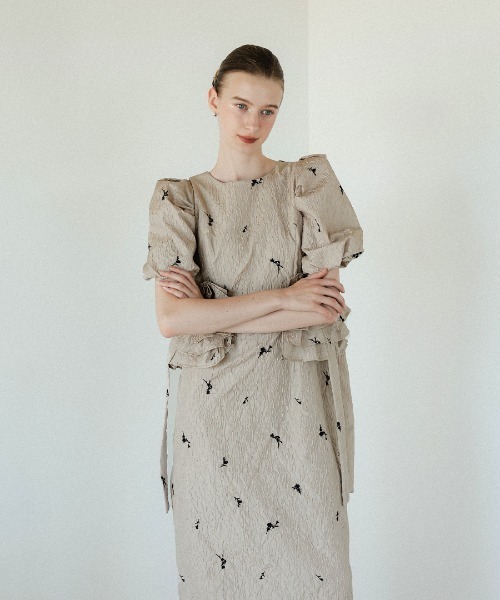 ドレス 「ANDRESD」blossom frill dress 結婚式 パーティードレス オケージョンドレス お呼ばれ 二次会 成人式 同窓会