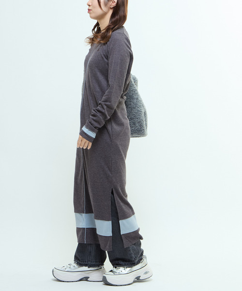 「CONVERSE TOKYO」 長袖ワンピース - グリーン レディース_画像6
