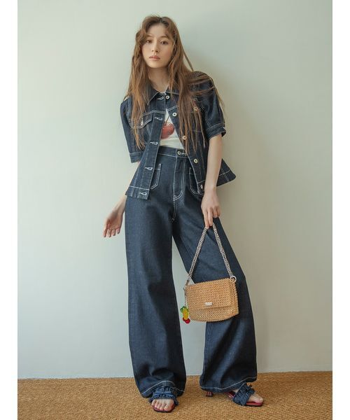 LILY BROWN（リリーブラウン） デニムジャケット gジャン ハーフ