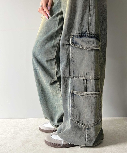 「Java」 カーゴパンツ LARGE ブルー レディース_画像6