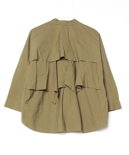 「RAW FUDGE」 7分袖ブラウス M カーキ レディース_画像2