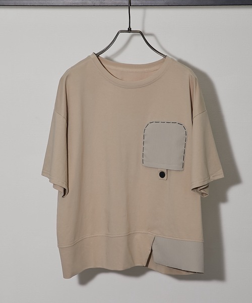 tシャツ 異素材切り替えTシャツ レディース | ブランド登録なし | 04