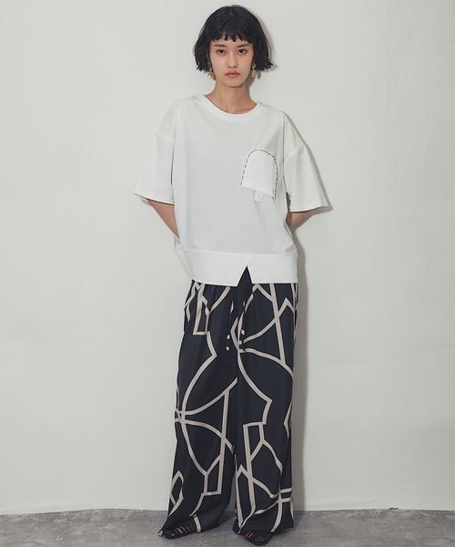 tシャツ 異素材切り替えTシャツ レディース | ブランド登録なし | 22