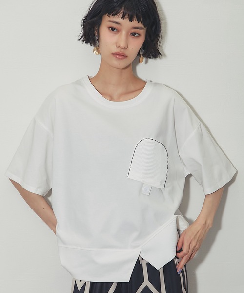 tシャツ 異素材切り替えTシャツ レディース | ブランド登録なし | 19