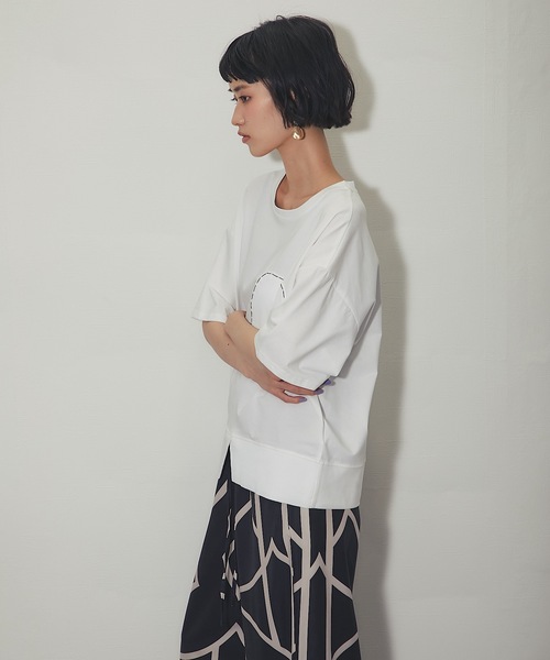tシャツ 異素材切り替えTシャツ レディース | ブランド登録なし | 24