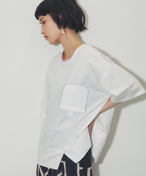 tシャツ 異素材切り替えTシャツ レディース | ブランド登録なし | 21