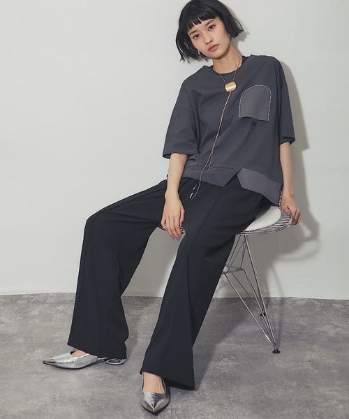 tシャツ 異素材切り替えTシャツ レディース | ブランド登録なし | 15