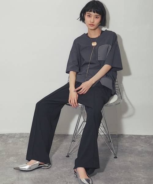 tシャツ 異素材切り替えTシャツ レディース | ブランド登録なし | 17