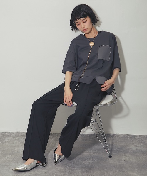 tシャツ 異素材切り替えTシャツ レディース | ブランド登録なし | 13