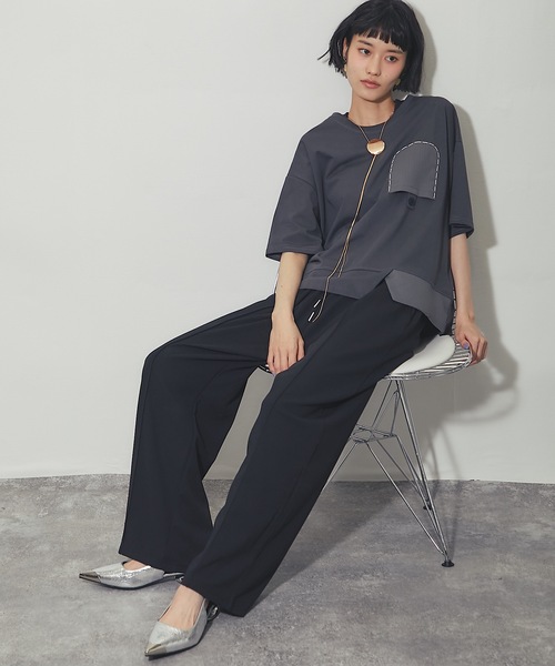 tシャツ 異素材切り替えTシャツ レディース | ブランド登録なし | 09