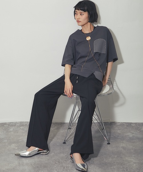 tシャツ 異素材切り替えTシャツ レディース | ブランド登録なし | 05