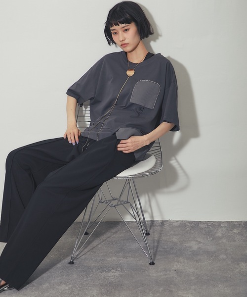 tシャツ 異素材切り替えTシャツ レディース | ブランド登録なし | 07