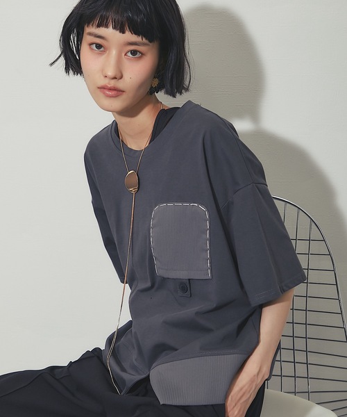 tシャツ 異素材切り替えTシャツ レディース | ブランド登録なし | 10