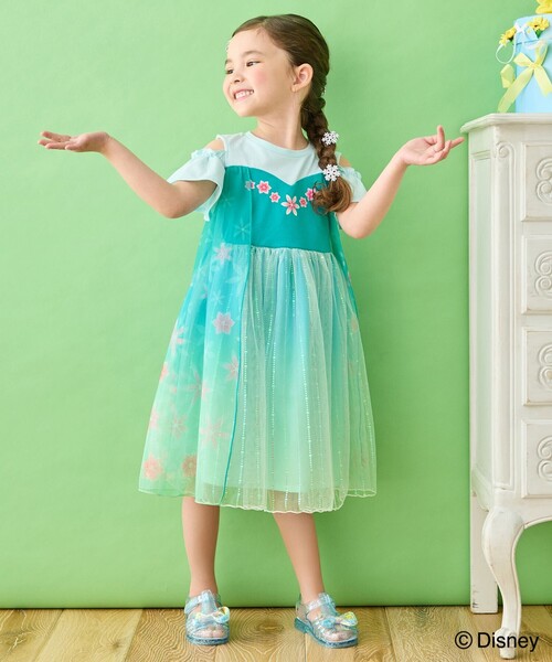 新品未使用　ディズニーリゾート　エルサ　ドレス 130 Disney（ディズニー） ワンピース 「ディズニー/FROZEN」エルサ/ドレス
