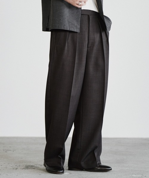 WYM LIDNM スラックス SEMI WIDE STRAIGHT CLASSIC SLACKS メンズ