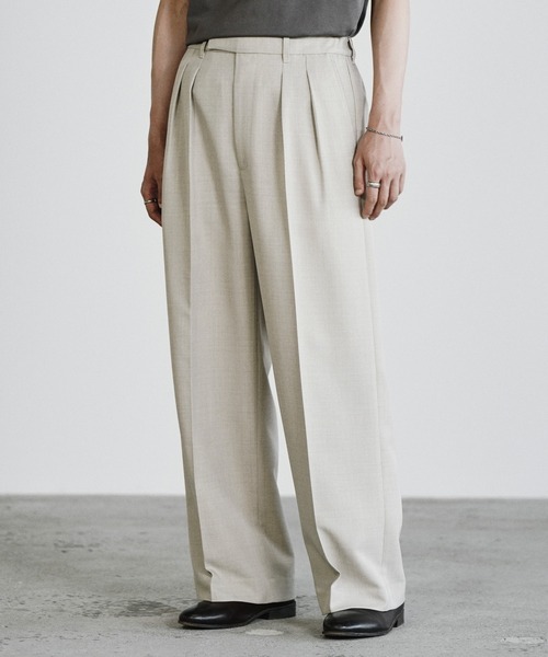 WYM LIDNM スラックス SEMI WIDE STRAIGHT CLASSIC SLACKS メンズ
