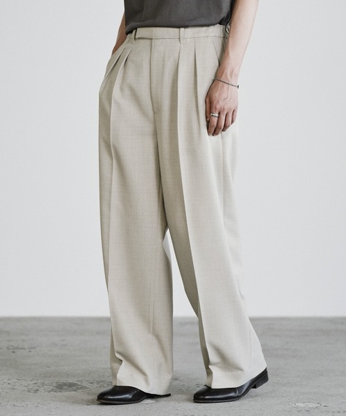 WYM LIDNM スラックス SEMI WIDE STRAIGHT CLASSIC SLACKS メンズ