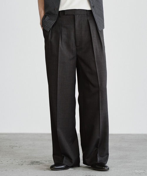WYM LIDNM スラックス SEMI WIDE STRAIGHT CLASSIC SLACKS メンズ