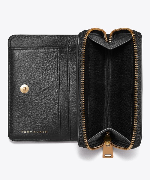 TORY BURCH レディース二つ折り財布（色：ブラック系）｜財布