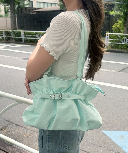 frunco ショルダーバッグ バッグ 「ZOZOTOWN限定」ドット柄ギャザー