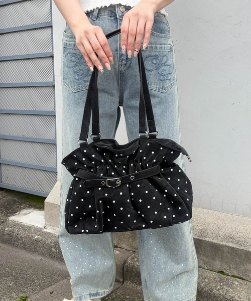 frunco ショルダーバッグ バッグ 「ZOZOTOWN限定」ドット柄ギャザー