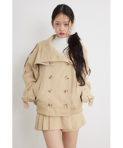 HARE（ハレ） ブルゾン アウター メッシュキリカエショートブルゾン