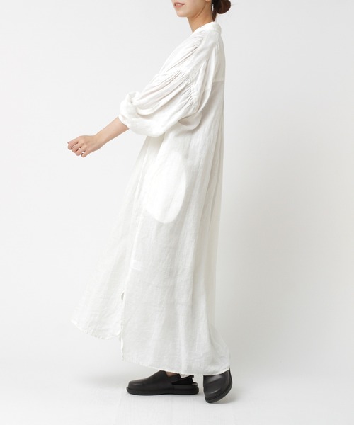 Chez VIDALENC ビンテージリネン ワンピース Chez VIDALENC ビンテージリネン ワンピース