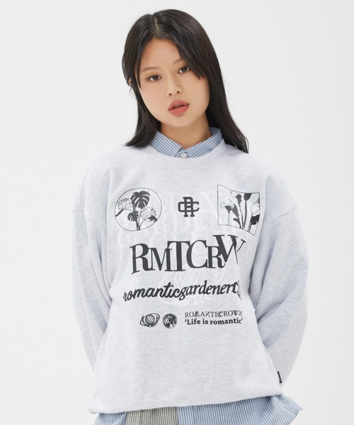 ファッション Ip65防水 スウェット A Gem 9 Kom Romantic Crown ロマンティッククラウン スローガンロゴデザイン スウェットシャツ 2ec6cgjald Www Boulevardrestaurants Com