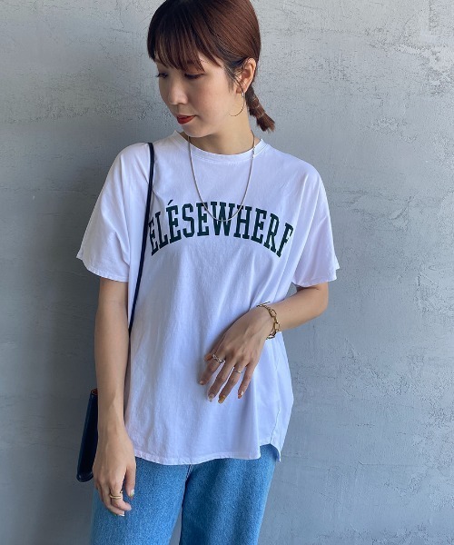 MICA&DEAL（マイカアンドディール） tシャツ Tシャツ ELSEWHERE ロゴ