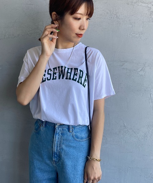 MICA&DEAL（マイカアンドディール） tシャツ Tシャツ ELSEWHERE ロゴ