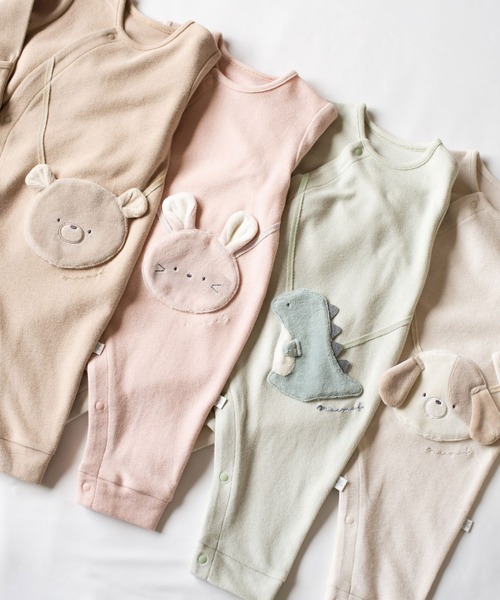 ベビー服 アニマル ポシェット ロンパース( お着替え簡単 ) キッズ 