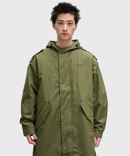 FREDPERRY モッズコート フィッシュテール ファー ライナー カーキ FRED PERRY モッズコート コート Fur Lined Fishtail Parka