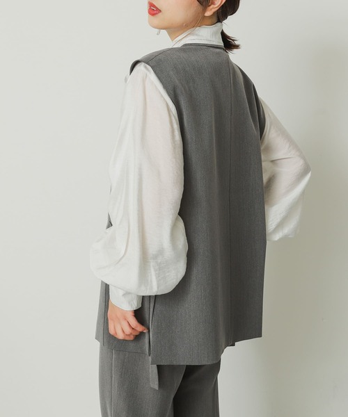 【美品】セオリーリュクス2way ボウタイ ブラウス シャツ　洗える 美品】セオリーリュクス2way ボウタイ ブラウス シャツ 洗える