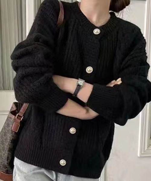 Amulet（アミュレット） カーディガン ケーブル編みカーディガン