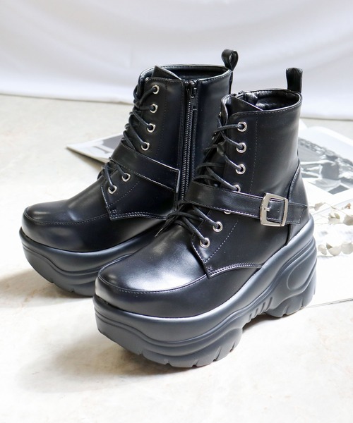新品 未使用 HUNTER レースアップ ブーツ ダークブルー UK5 限定価格 LOVEHUNTER ブーツ レディース ショート レースアップ 防滑 22.5