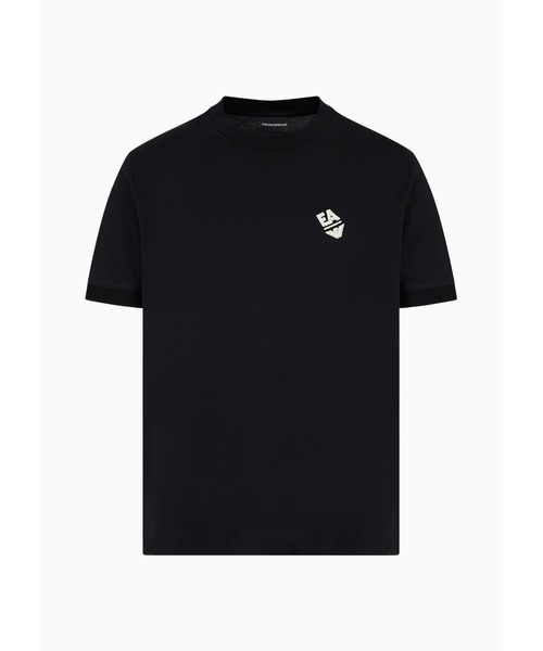 【国内即発】EMPORIO ARMANI 軽量ジャージー ロゴ＆リブ Tシャツ 国内即発】EMPORIO ARMANI 軽量ジャージー ロゴ＆リブ Tシャツ
