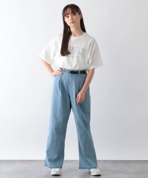 GLOBAL WORK tシャツ ヘビロッTEEワイドモチーフ/976074 キッズ