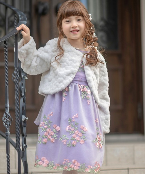 花柄パープル　女の子フォーマル 130 入学 結婚式 お呼ばれ 発表会 Catherine Cottage（キャサリンコテージ） セール｜入学式 女の子 服