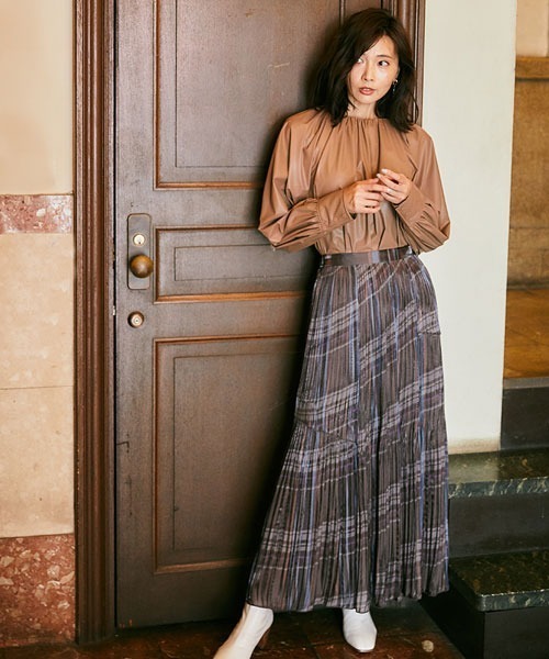 FRAY I.D」 プリーツスカート FREE ブラウン レディース : 81640154  