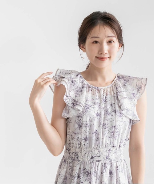 RANDA シフォンエスカルゴラインワンピース 新品未使用 タグ付き シフォンエスカルゴラインワンピースRANDA公式サイト