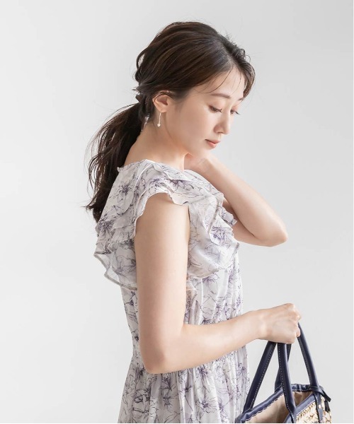 RANDA ワンピース シフォンエスカルゴラインワンピース