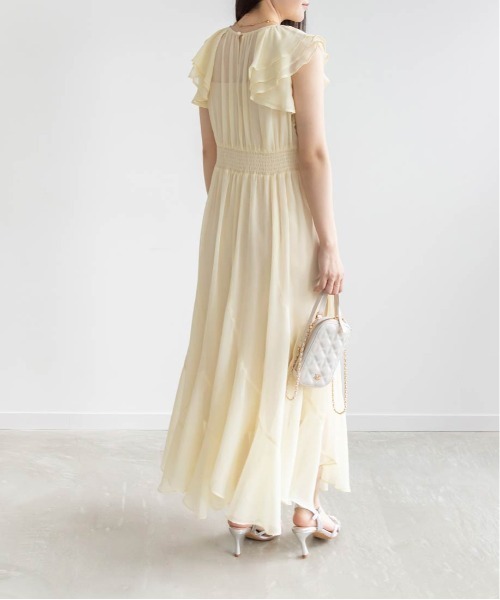 RANDA ワンピース シフォンエスカルゴラインワンピース