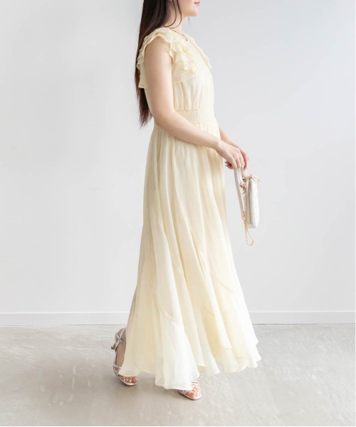 RANDA ワンピース シフォンエスカルゴラインワンピース
