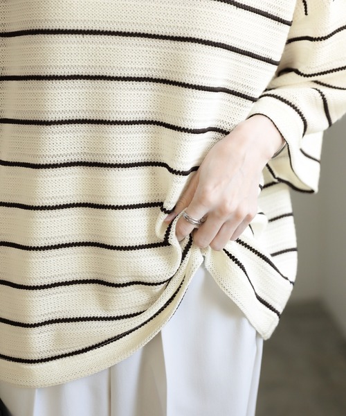 select MOCA（セレクトモカ） tシャツ メッシュボーダートップス