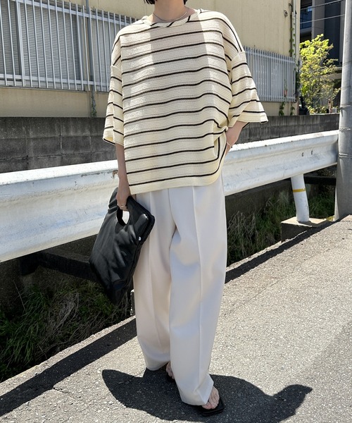 TOGA - TOGA  メッシュボーダートップス WOMEN - TOPS – TOGA ONLINE STORE