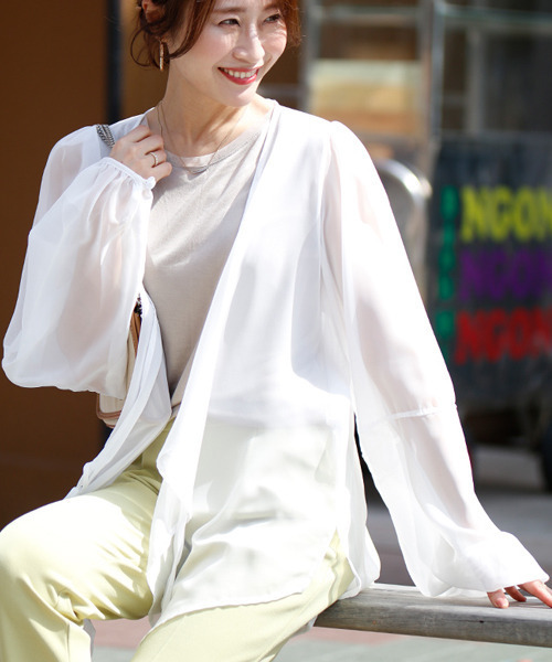 Ehre style カーディガン 夏の羽織りに活躍！ノースリーブと好