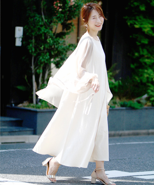 カーディガン 夏の羽織りに活躍！ノースリーブと好相性シアーカーディガン レディース Ehre style カーディガン 夏の羽織りに活躍！ノースリーブと好