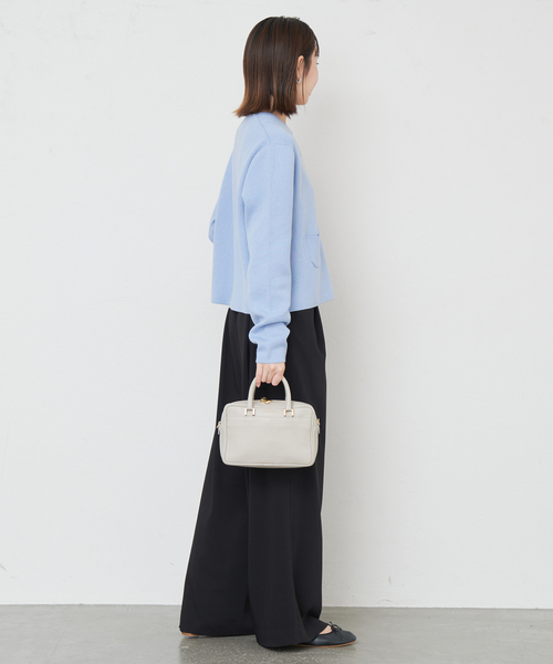 カーディガン コットンダブルフェイスカーディガン レディース  