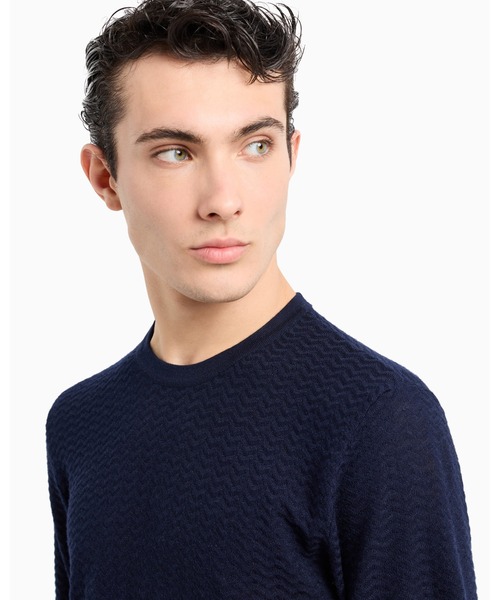 エンポリオアルマーニ　ニット EMPORIO ARMANI (エンポリオアルマーニ) レタリックロゴ ニット